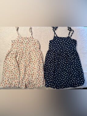 Old Navy Toddler Girls 5T Printed Sleeveless Bubble Dresses Floral & Polka Dot